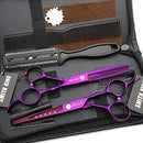 6.0 Inches Hair Cutting Scissors Set with Combs Lether Scissors Case,Hair cutting