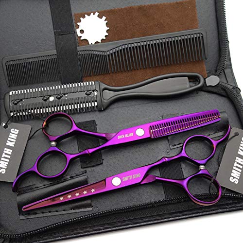 6.0 Inches Hair Cutting Scissors Set with Combs Lether Scissors Case,Hair cutting