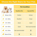 Dog Stairs 3 Steps, High Density Foam Dog Steps for High Bed, Foldable Pet Stairs