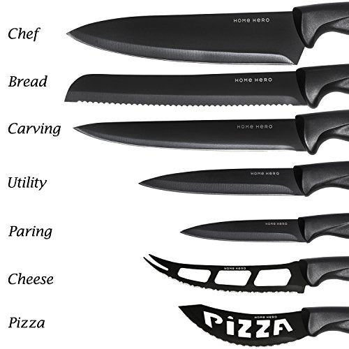 Stainless Steel Knife Set with Block 17 Piece Set Kitchen Knives Set Chef Knife Set