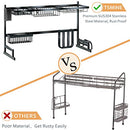 Dish Drying Rack Over The Sink -Adjustable Large Dish Rack Drainer