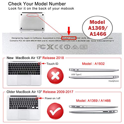 MacBook Air 13 inch Case, Plastic Pattern Hard Shell Case & Keyboard Cover