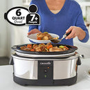Slow Cooker Works with Alexa 6-Quart Programmable Stainless Steel
