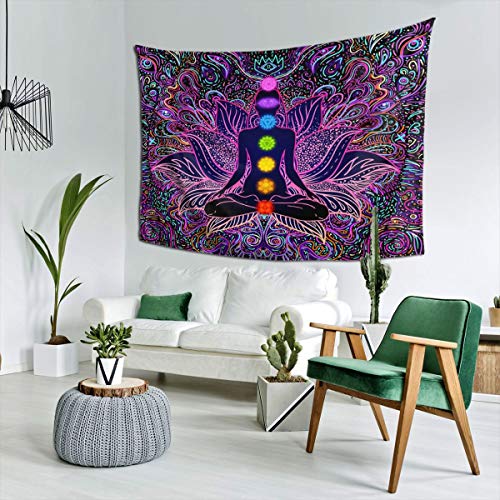 Bohemian Mandala Spiritual Tapestry 78.7" × 59.1"