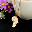 18k Gold Plated Filled Women Girl Africa Map Pendant Necklace