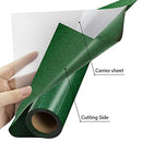 Green Glitter Heat Transfer Vinyl HTV Roll 10in x 10ft, Green Glitter HTV Vinyl Compatible with Silhouette Cameo & Cricut