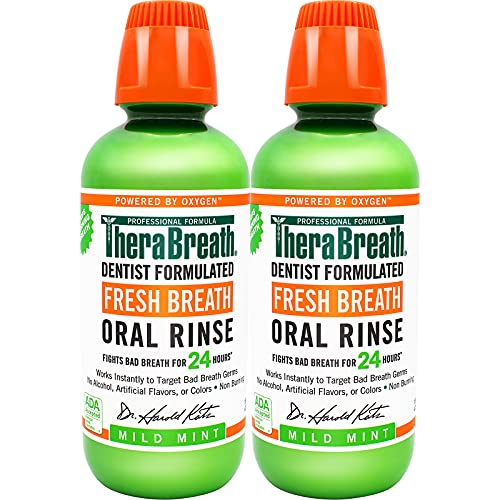 Fresh Breath Dentist Formulated Oral Rinse, Mild Mint, 16 Ounce (Pack of 2)
