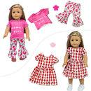 23 Pcs American Doll Clothes Dress and Accessories fit American 18 inch Girl Dolls