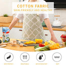 2 Pieces Cotton Linen Waterproof Bib Kitchen Apron with Pockets