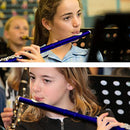 Closed Hole C Flutes - Musical Instrument Beginner Student Flute with Flute Case, Stand
