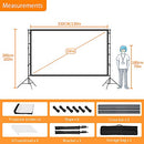 Projector Screen with Stand,150inch Indoor Outdoor Movie Projection Screen