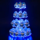 4 Tier Round Cupcake Stand – Premium Cupcake Holder – Acrylic Cupcake Tower
