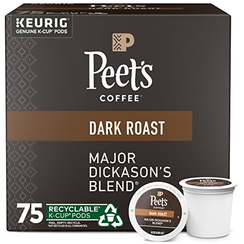 Dark Roast K-Cup Pods for Keurig Brewers - Major Dickason's Blend 75 Count