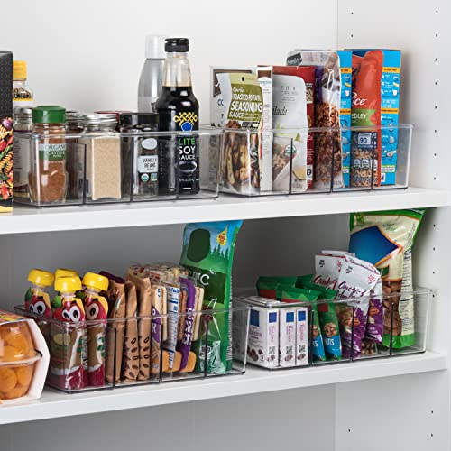 Plastic Pantry Organization and Storage Bins with Dividers – Kitchen Organization