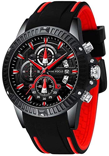 Men’s Stylish Wrist Watch, Genuine Silicone Strap Sport Watch