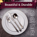 Disposable Plastic Plates - 60 Pack - 30 x 10.25" Dinner and 30 x 7.5" Salad Combo