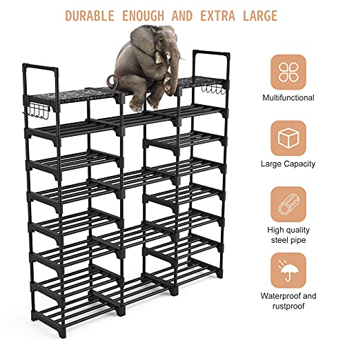 Shoe Organizer 8 Tiers Shoe Rack 36-42 Pairs Shoe and Boots Durable Metal