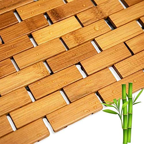 Bamboo Bath Mat & Bamboo Hand Towel Non-Slip and Water Resistant