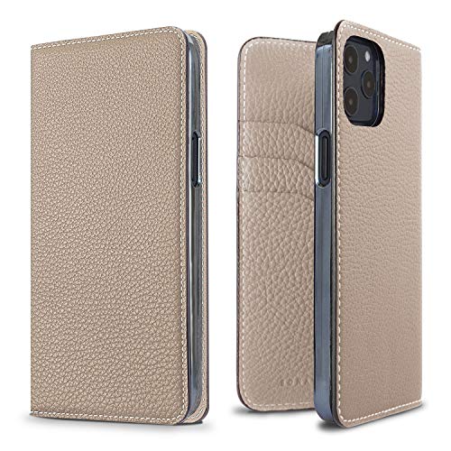 Diary Smartphone Case [Compatible with iPhone 12/12 Pro, Greige] BODT12-GG