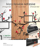 Love Family Tree Wall Decor Picture Frame Collage Removable 3D DIY Acrylic Wall Stickers for Living Room with Red Heart and Quote Family Like Branches on a Tree