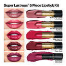 REVLON Super Lustrous Lipstick, 5 Piece Multi-finish Lipcolor Gift Set