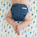 Blue JeansNextGen Hybrid Cloth Diaper Cover + 1 Reusable Booster, Denim