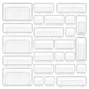 25 PCS Clear Plastic Drawer Organizers Set, 4-Size Versatile