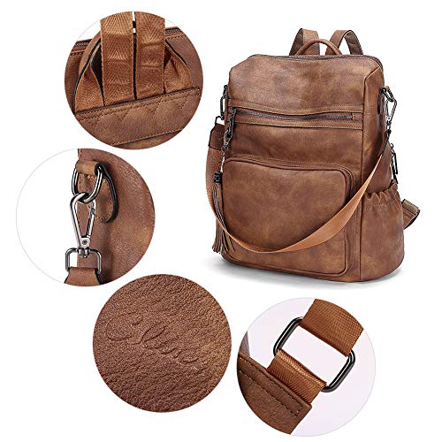 Backpack Purse for Women Fashion Leather Designer Travel Large Ladies Shoulder Bags