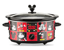 Mickey Mouse Oval Slow Cooker with 20-Ounce Dipper, 5-Quart, Red/Black