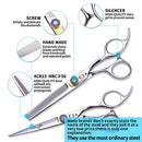 Hair Cutting Scissors Set,MASTER GO Professional Stainless Steel, 8 Pcs