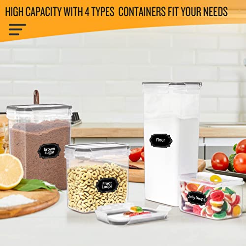 25 Pack Airtight Food Storage Containers Set,  Kitchen Storage Containers - Labels,