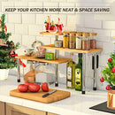Kitchen Countertop Organizer Corner Shelf - 3 Tier Bathroom Storage Display