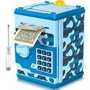 ATM Piggy Bank for Boys Girls, Mini ATM Coin Bank Money Saving Box with Password