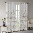 Botanical Sheer Curtains for Bedroom, Modern Contemporary Linen Grommet