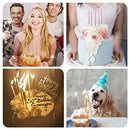 24-Count Gold Long Thin Metallic Birthday Candles, Cake Candles