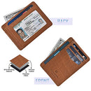 Vintage RFID Front Pocket Leather Minimalist Wallets