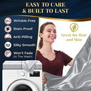 Satin Sheets Queen Size (4 Pieces, 8 Colors),Satin Bed Set with 2 Pillowcase  Bedding Set