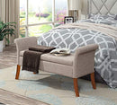 Designs4Comfort Garbo Storage Bench, Tan Fabric