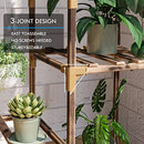 Wood Plant Stand Rack for Indoor or Outdoor Plants. Shelf Holder for Multiple Pots