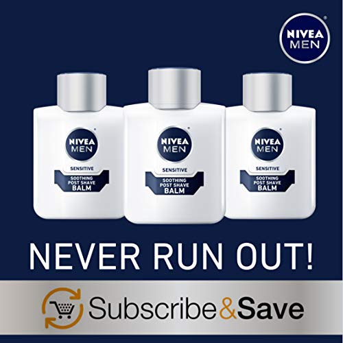 NIVEA Men Sensitive Post Shave Balm - Soothes and Moisturizes Skin After Shaving - 3.3 fl. oz. Bottle (Pack of 3)