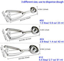 Cookie Scoop Set, Ice Cream Scoop Set, 3 PCS Cookie Scoops for Baking