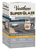 Varathane 363903 Super Glaze Pour-On High Gloss Epoxy, Quart, Classic Gray