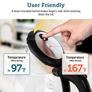 Electric Kettle with Stainless Steel Filter and Inner Lid, 1500W Wide Opening 1.7L Glass tea