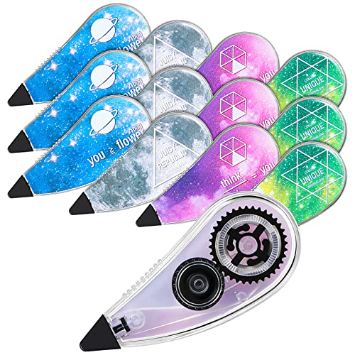 12 Pack Whiteout Correction Tape Instant Galaxy Pattern White out Correcting School Supplies