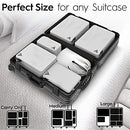 8 Piece Deluxe Set Compression Packing Cubes for Travel with HybridMax Double Capacity