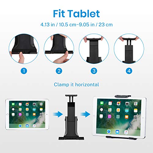 Mic Stand Tablet Holder, iPad Mount, Phone Holder for Microphone