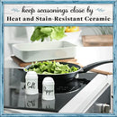 Salt and Pepper Shakers set Farmhouse Kitchen Decor Ceramic Salt Shaker -White