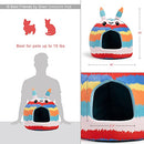 Best Friends by Sheri Novelty Pet Hut in Piñata Blue - 360 Degree Coverage for Comfort and Security, Washable, for Pets up to 15lbs.