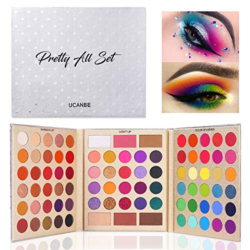 Professional 86 Colors Eyeshadow Palette with 15pcs Makeup Brushes Set All in One