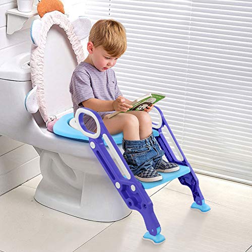 Potty Training Seat with Step Stool Ladder for Toddler and Kids Training Seat Chair